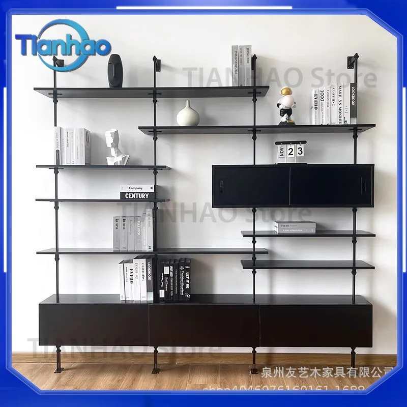 Wall Mounted Bookshelf for Modern Italian Style Living Room Study Multi Tier Shelf Storage Unit Room Divider Display Rack
