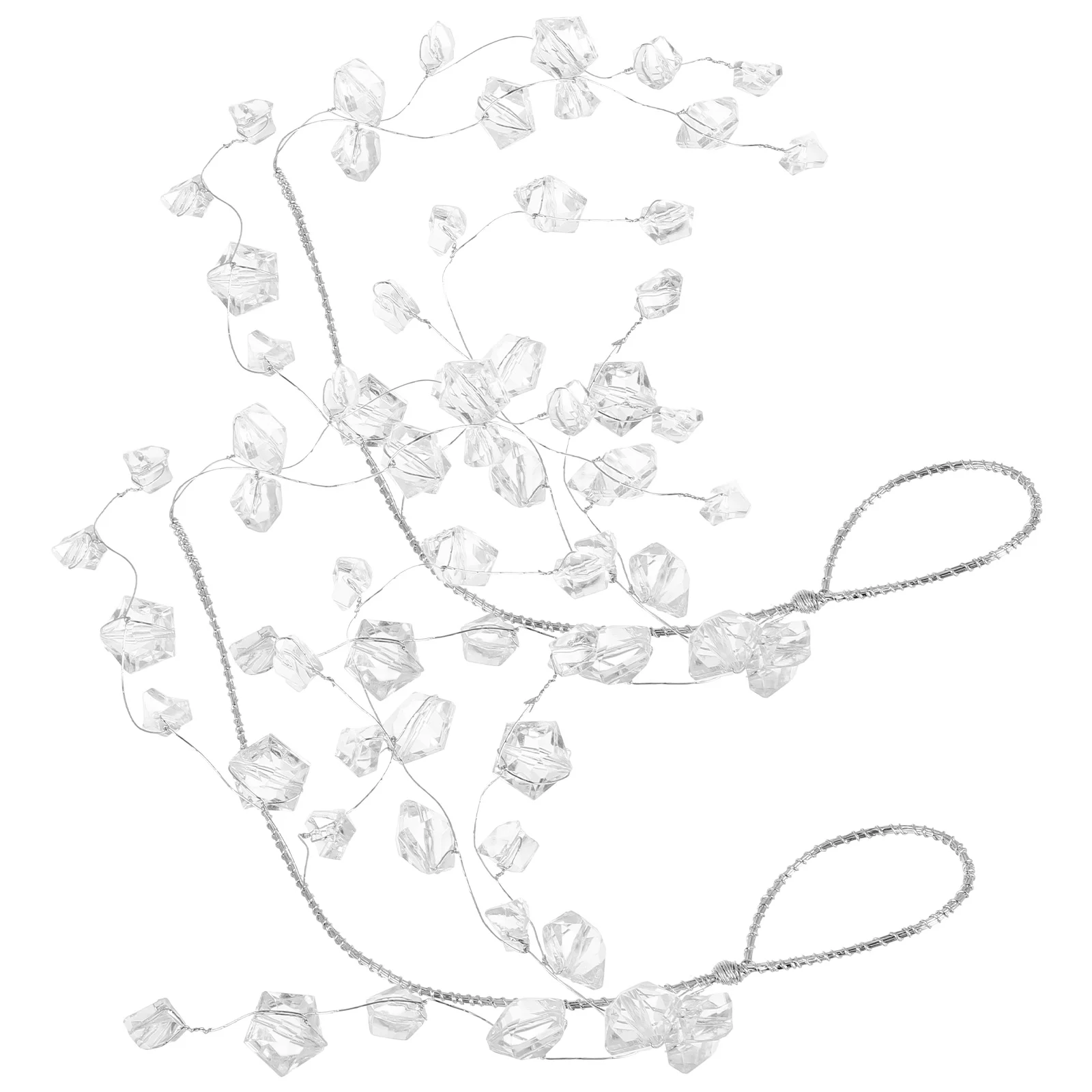 

2 Pcs Acrylic Pendant Glass Snowflake Ornaments Crystals for Crafts Decorations Clear Plastic Flocked Baby