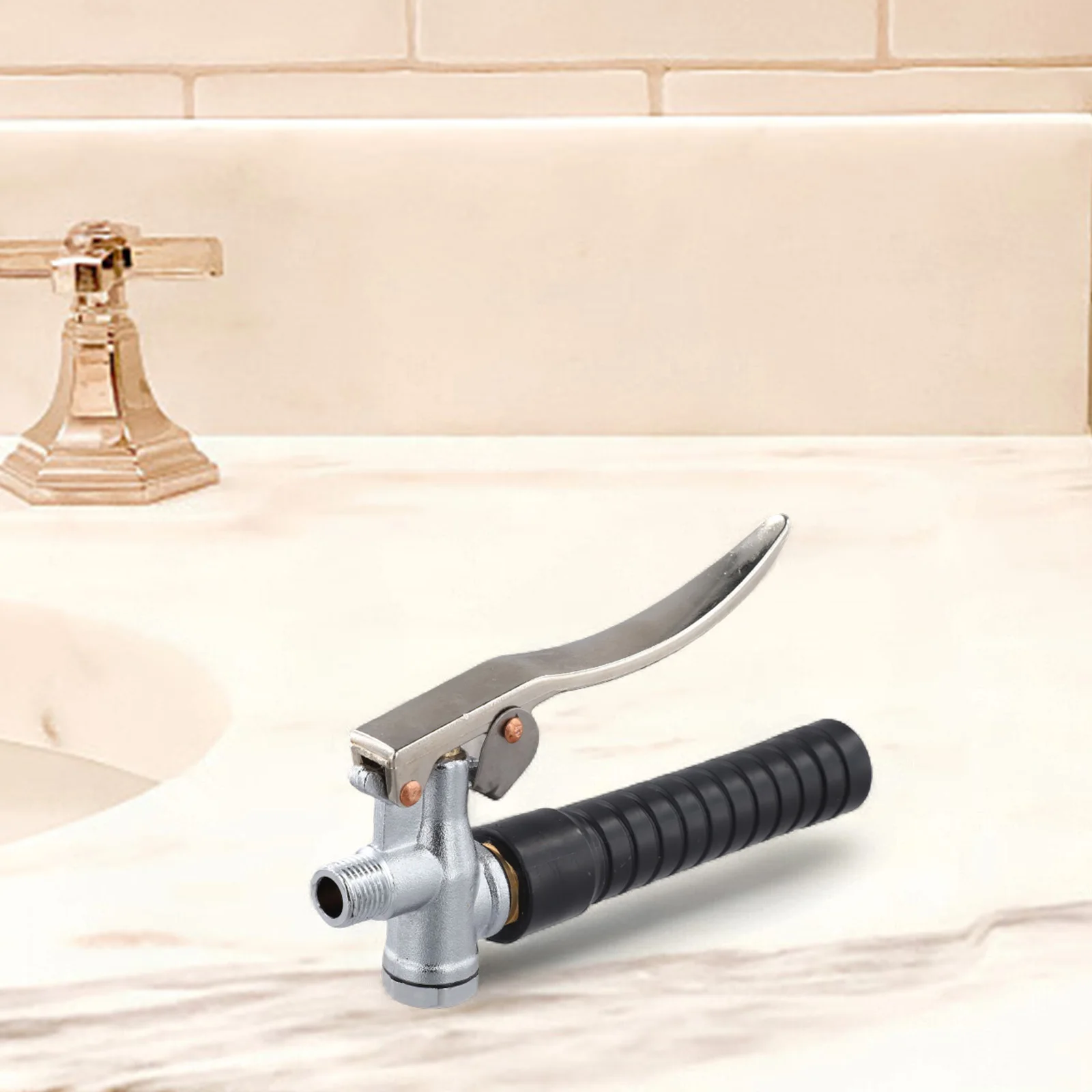 

Ergonomic Handle Design Sprayer Switch Handle Reliable Spray Control Mechanism Convenient Installation Black Silver