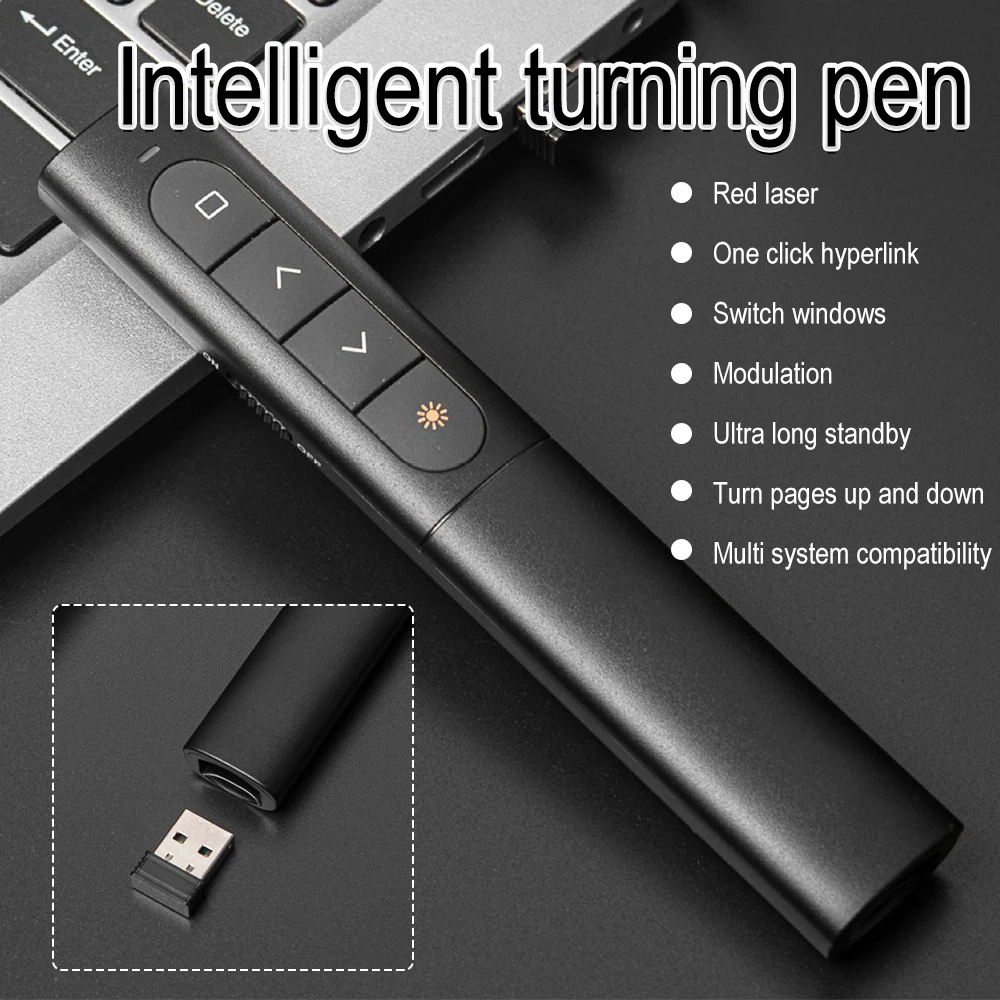 Wireless Clicker Presentation Pointer Presenter N35 Rf 2.4ghz Ppt Slide Advanter Usb Remote Control Flip Pen For Powerpoint