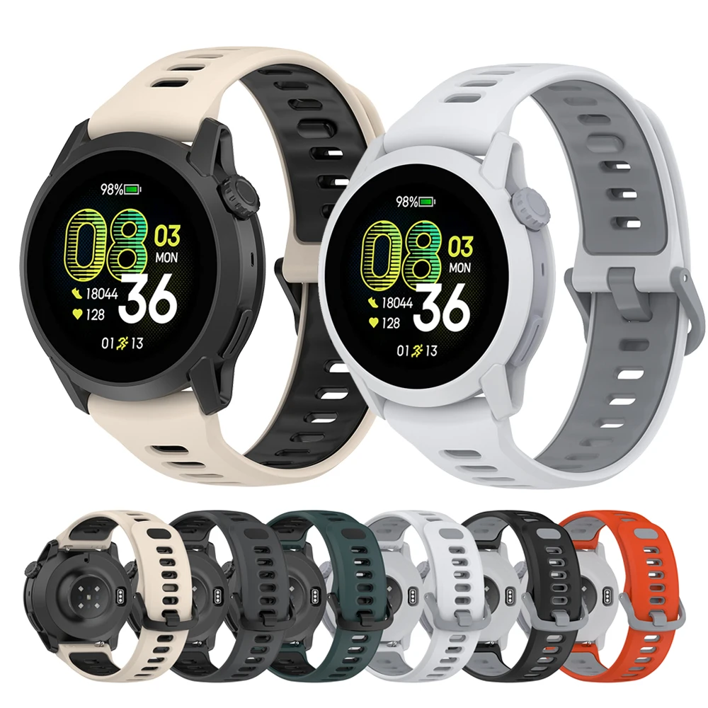 Silicone Watch Strap For COROS PACE 4/3/APEX 46mm/APEX Pro Band For COROS APEX 2 Pro Breathable Sport Bracelet 22mm