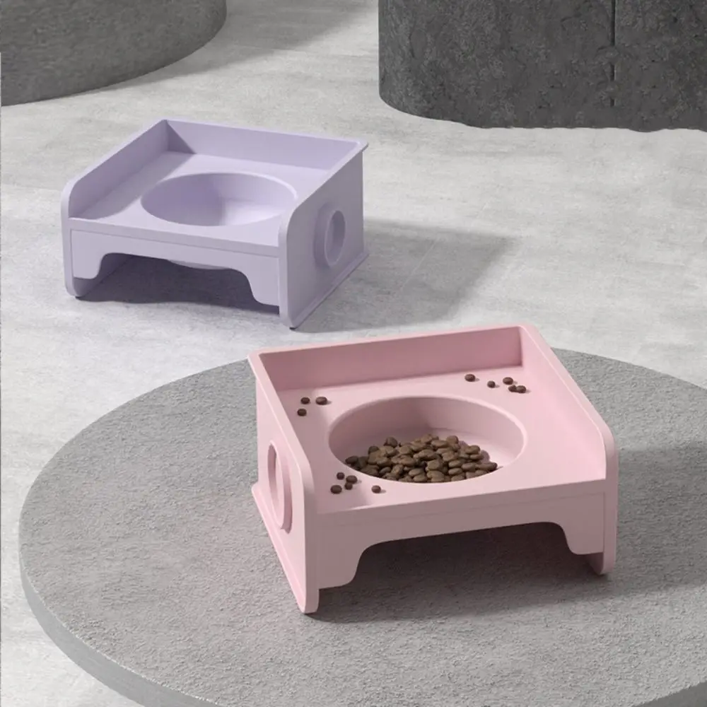 Soporte ABS a prueba de derrames, juego de cuencos para mascotas, lavabo de cerámica extraíble, soporte para cuencos para gatos, soporte antideslizante de pie para cuencos de comida para perros