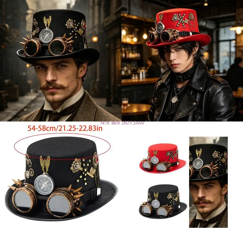 49me-classical-gear-goggles-top-hat-for-women-men-unisex-design-tall-hat-for-cosplay-party-and-stage-performances