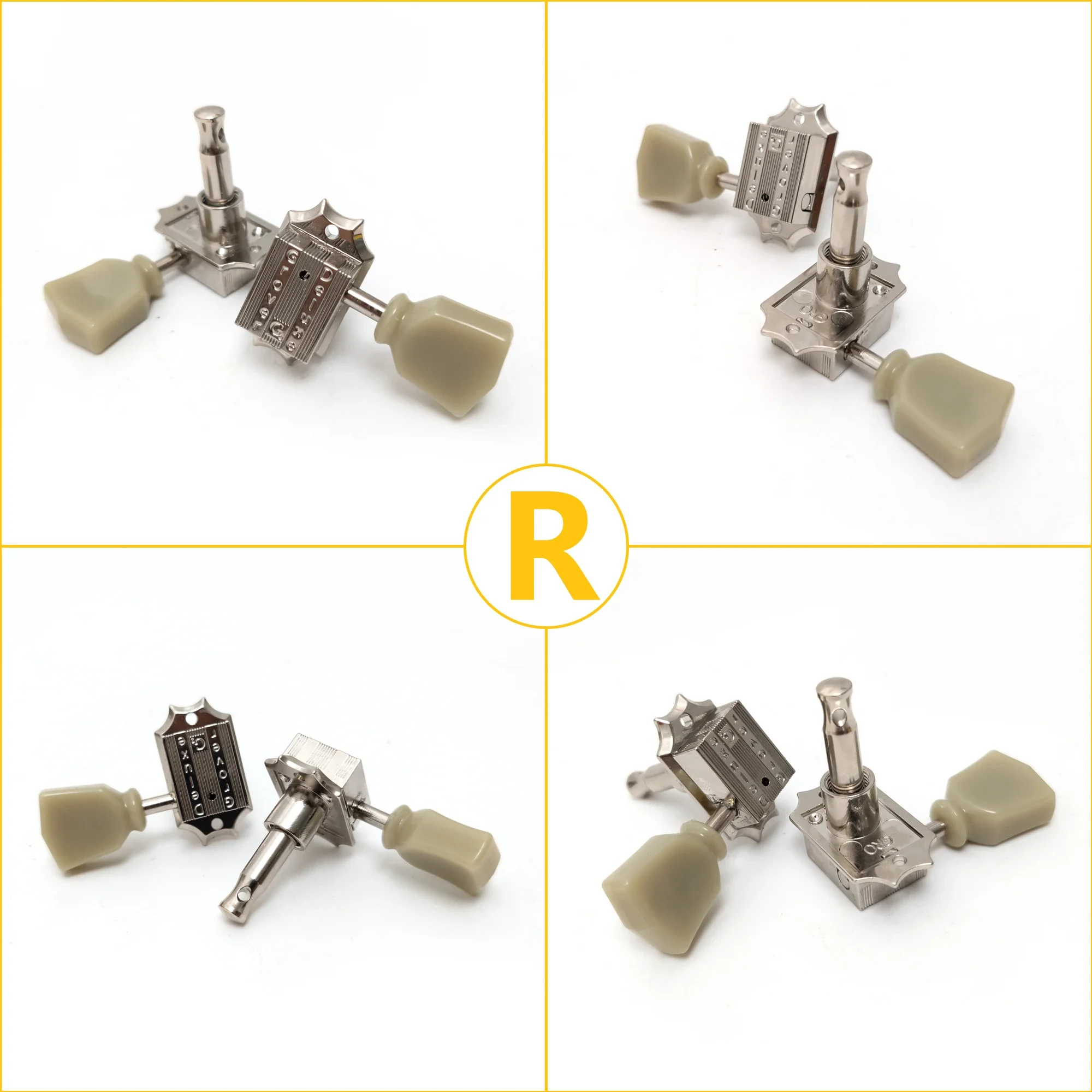 موالف الجيتار الكهربائي 3R3L طراز فاخر عتيق، 136 سلسلة رؤوس الماكينات ضبط أوتاد لترقية أجزاء الجيتار Les Paul SG ST TL