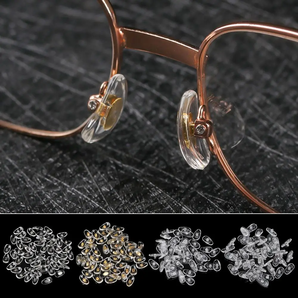 Extra Soft Silicone Push-In Glasses NosePads Eye Care Tools Silicone Nose Pads Eyewear Accessories