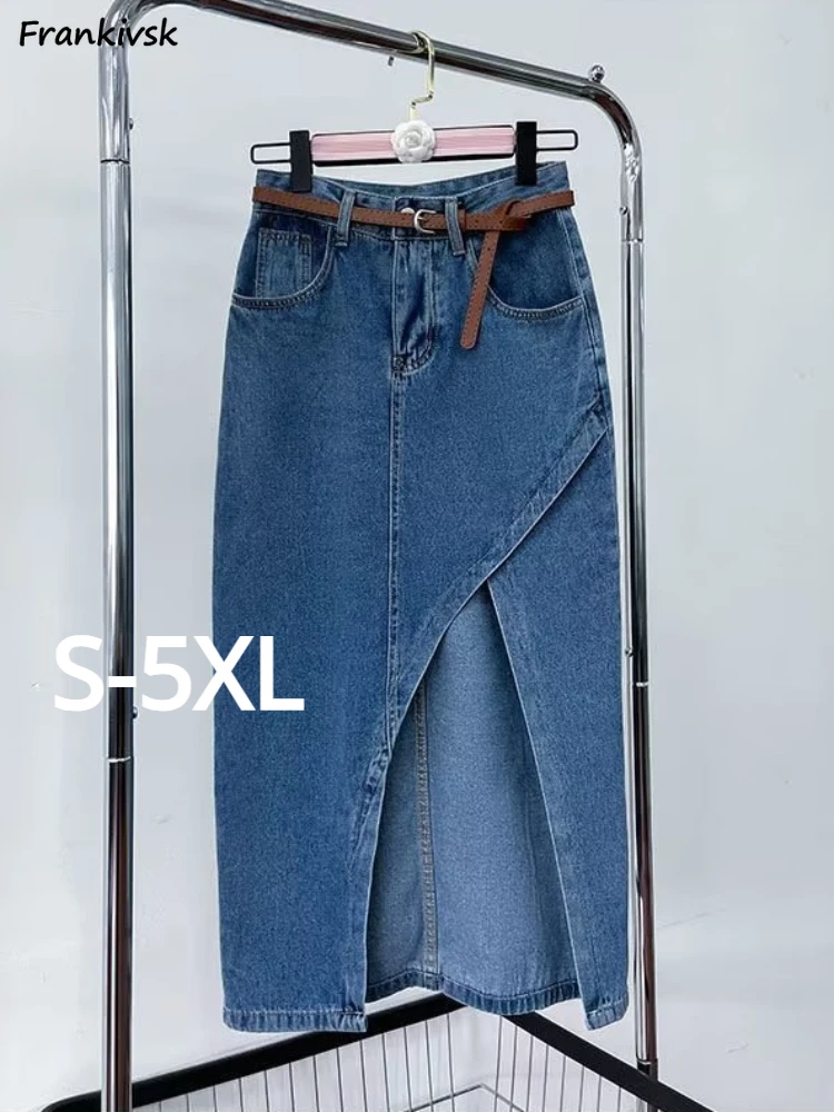 Saias jeans femininas retro verão básico all-match cor sólida estilo coreano alta Wasietd roupas faculdade harajuku popular