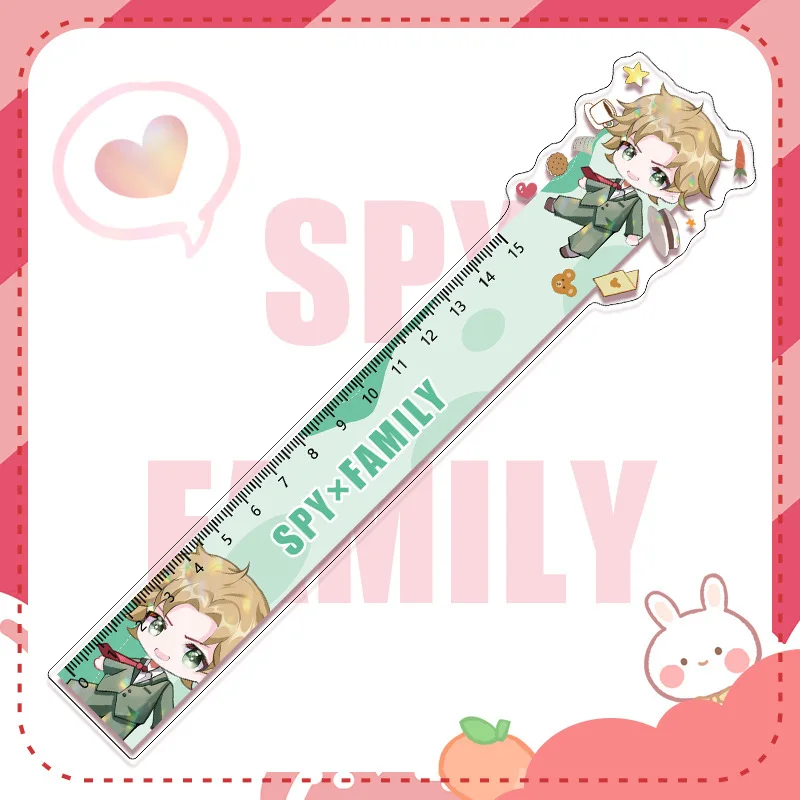 مسطرة أكريليك جاسوس × فاميلي - قرطاسية محيطية أنمي، تتميز أنيا، Loid & Yor Forger