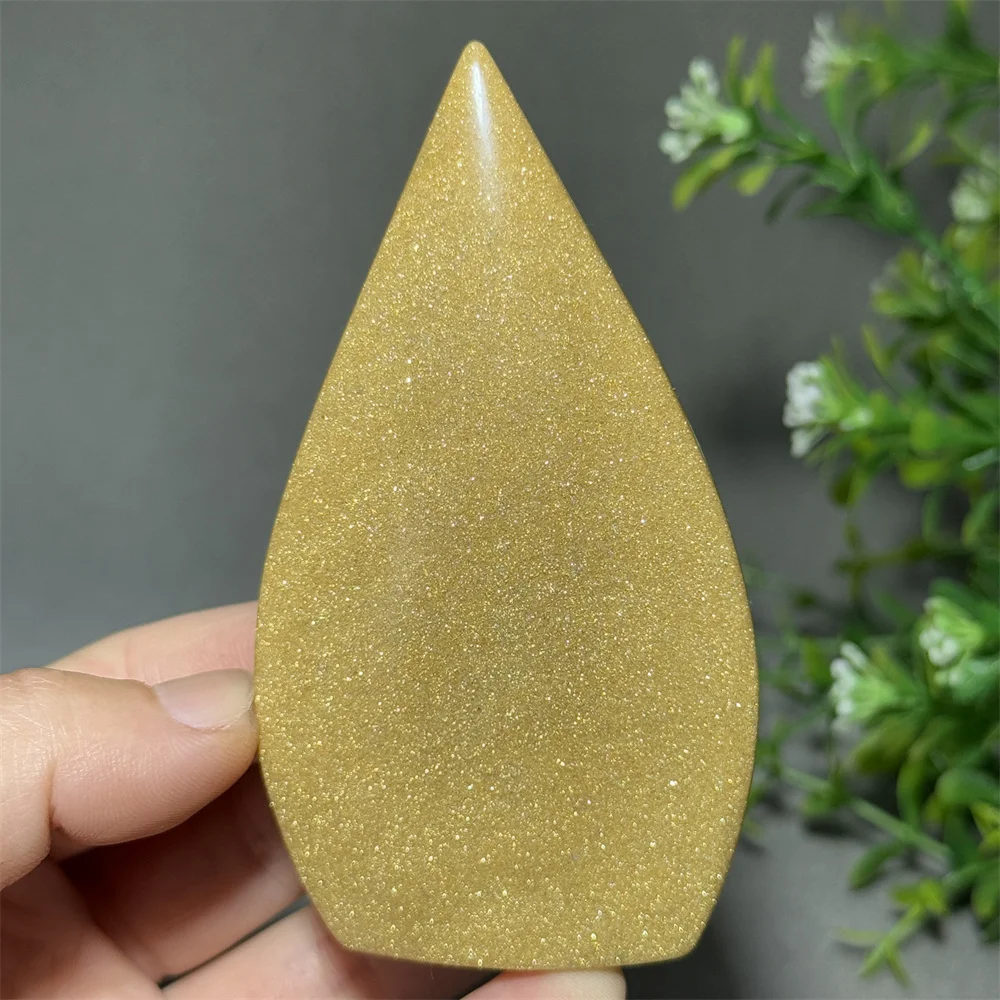 Natural Gold Sand Rock Free Form Torch Flash Mineral Quartz Reiki Therapy Meditation Energy Home Lucky Decoration Holiday Gift
