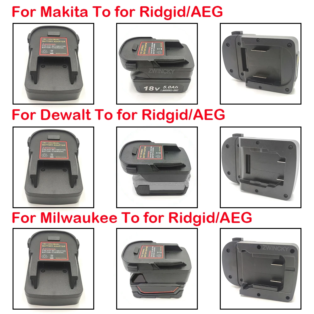 

Battery Adapter for Makita/Dewal/Milwaukee Battery to for Ridgid/AEG Tools,for Ridgid/AEG to for Makita/Dewal/Milwaukee Tool