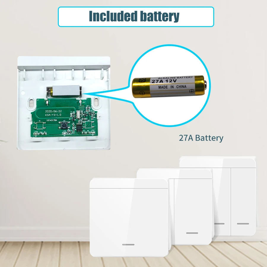 Bezprzewodowy włącznik światła 433MHz pilot 1/2/3Gang przerywacz ścienny inteligentny włącznik oświetlenia 10A 110V 220V do lampy LED — zdjęcie 3
