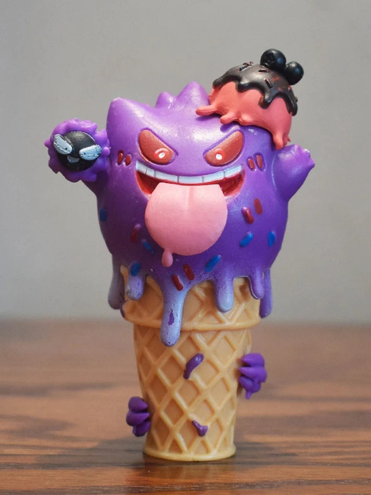 Anime Pokémon Eiscreme-Waffel-Serie Blindbox Psyduck Gengar Actionfigur Niedliche Puppe Modell Spielzeug Schreibtisch-Dekoration Fangeschenke