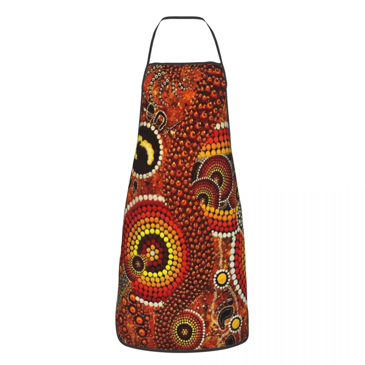 Custom Unisex Australian Aboriginal Art Bib Apron Adult Women Men Chef Tablier Cuisine for Kitchen Cooking Painting