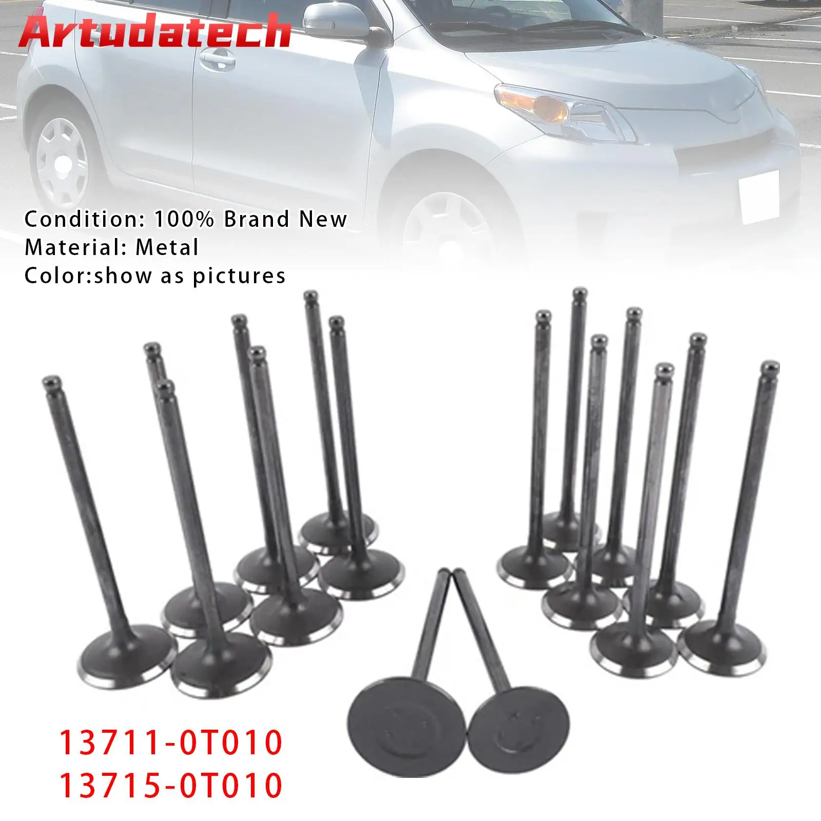 

Artudatech 16PCS Exhaust Intake Valve Kit For Scion Toyota L4 1.8L DOHC 2ZR-FE 2008-2015 Car Accessories