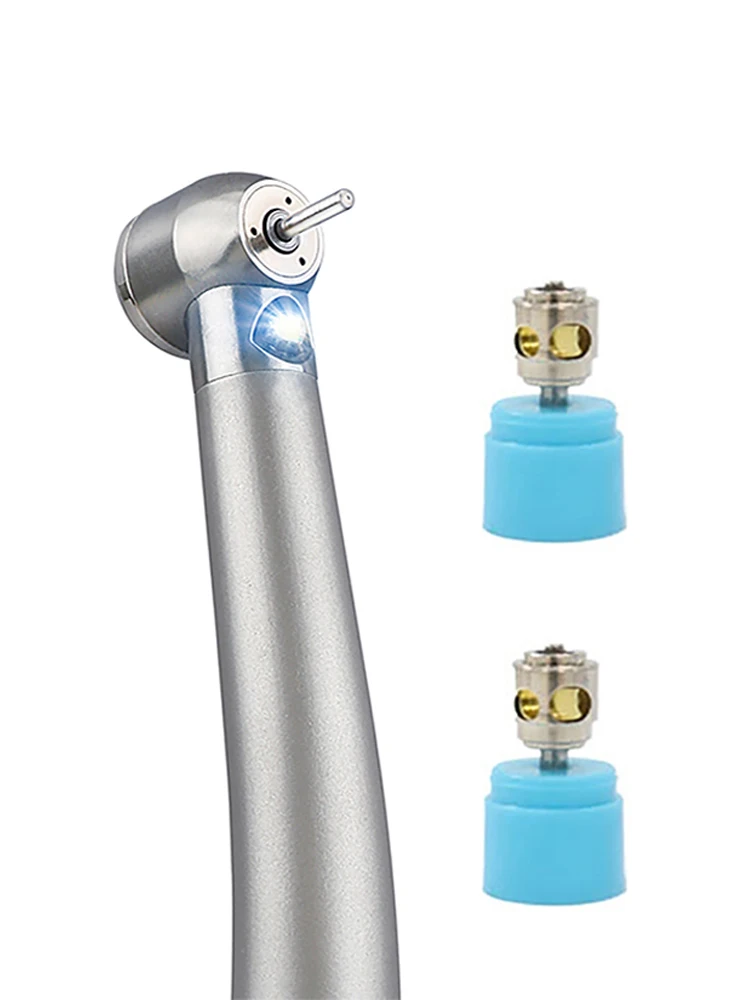 EYY Dental Stainless LED High Speed Rotation Handpiece Push Button 2/4 Holes Dentist Air Turbine With Dental cartridge Rotor