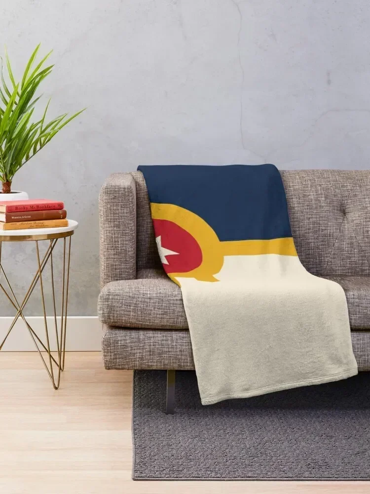 Tulsa Flag Throw Blanket Retros Sofa Blankets