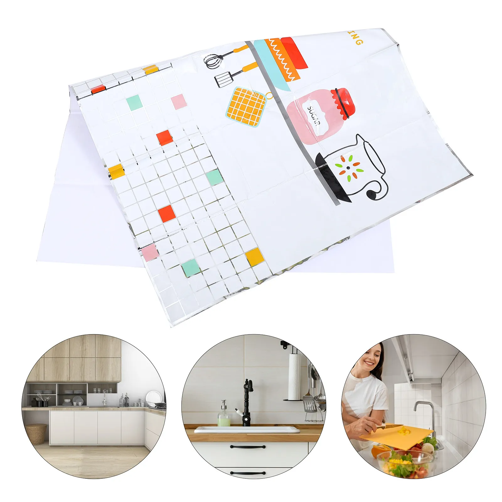 2 Pcs Wall Sticker Kitchen Oil-proof Cabinet Cooking Bench for Decals Tile Stickers