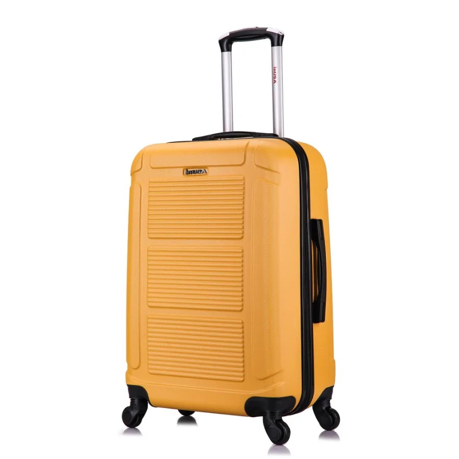 

Pilot 24" Hardside Lightweight Luggage with Spinner Wheels Handle and Trolley Mustard