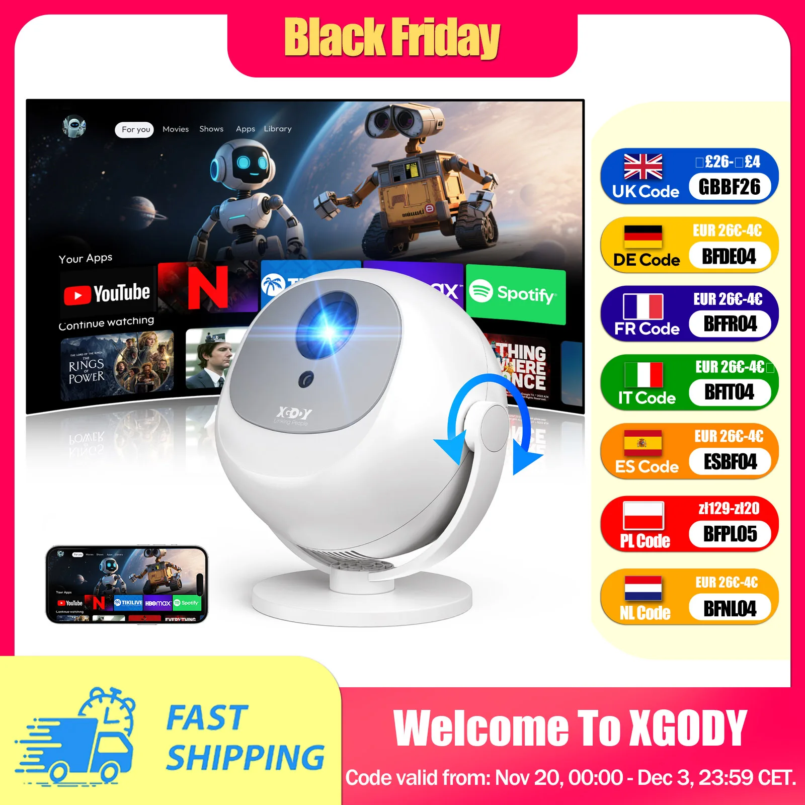 ​Xgody 350 Ansi 4K … - image