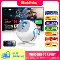 XGODY 350 ANSI 4K Portable Android Projector Native 720P/1080P WiFi6 Bluetooth 50% Zoom Electric Focus for Home Theater