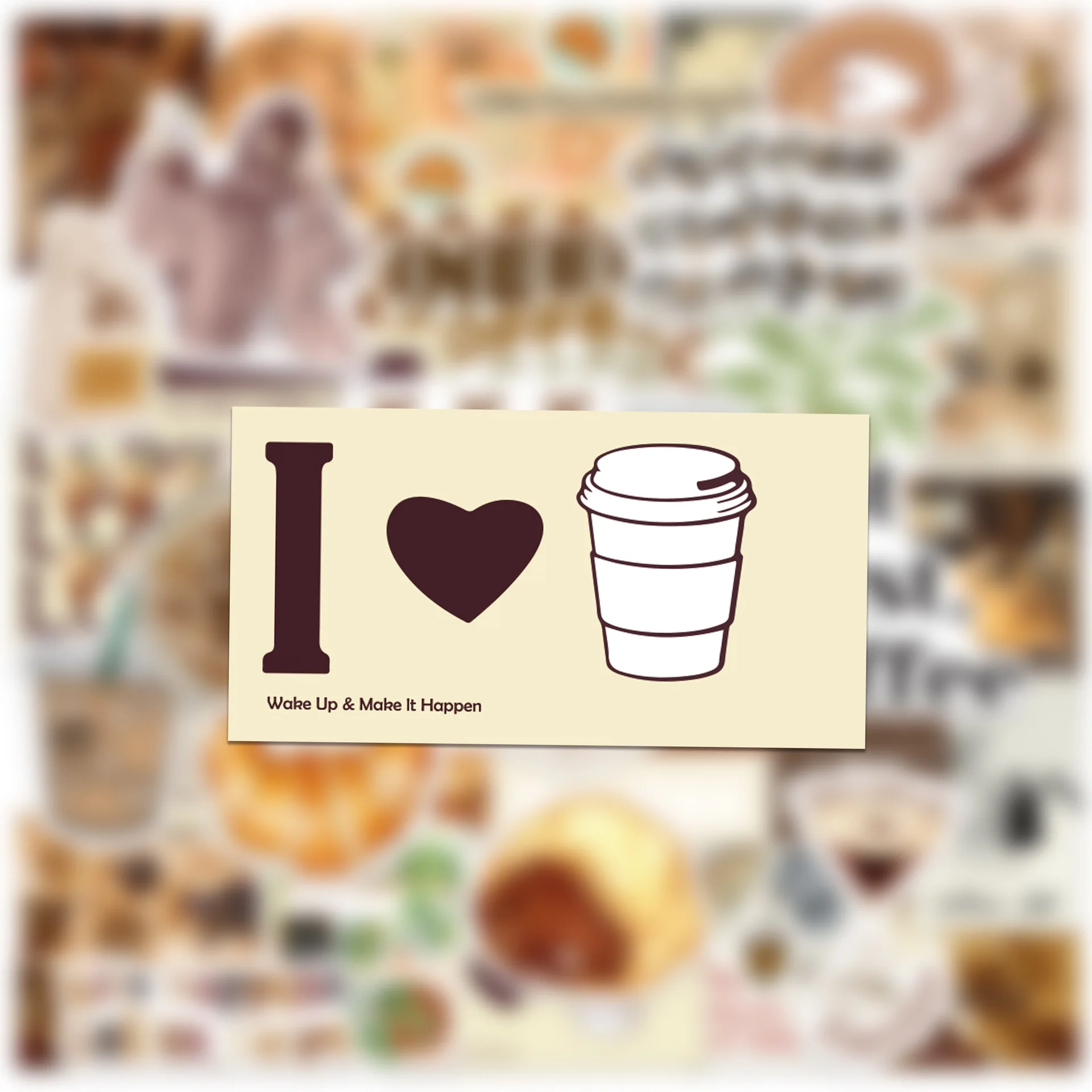 

10/50PCS Cartoon Creative Coffee Inspirational Phrase INS Style Doodle Stickers Toy Gifts for Refrigerator Scrapbook Pencil Box