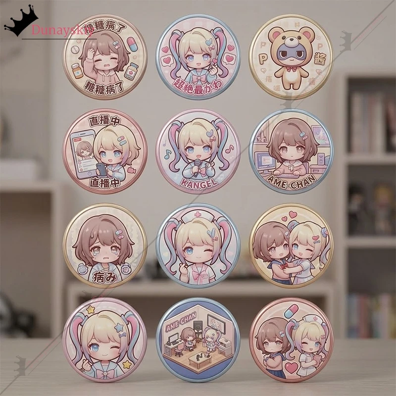 Cosplay Anime NEEDY OVERDOSE Game Brooch Character Soft Button Pin Props DIY Badge Bag Hat Accessory Halloween Disguise Ornament