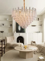 European Luxury Multi-layer Glass Chandelier Lighting Home Decoration Dining Room Gold Hanging Lamps for Ceiling Lustres 2026