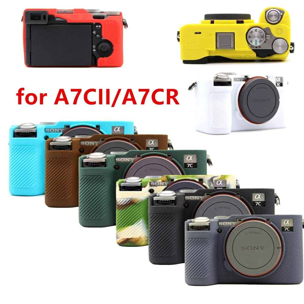 

For Sony A7CII A7C II , A7C Mark II , Alpha 7C II 7CR, ILCE 7CM2 A7C2 A7CR Texture Rubber Silicon Case Body Cover Skin Camera