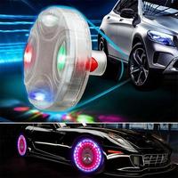 2X Car Tire Wheel Light Solar Energy Motion Sensor LED Flashing Colorful Gas Nozzle Tyre Valve Cap Lamp for Auto