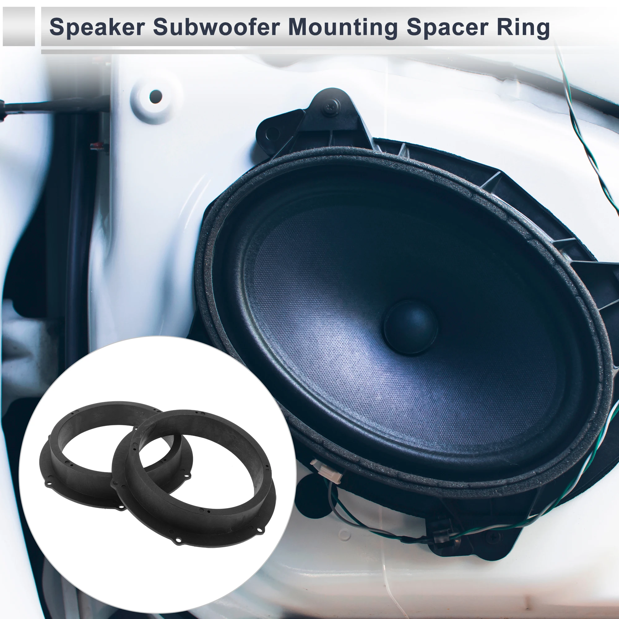 UXCELL Speaker Spacer Ring Tweeter Speaker Spacer Adapter for Waterproof Speaker Subwoofer Mounting Spacer Bracket Ring ABS 2 Pc
