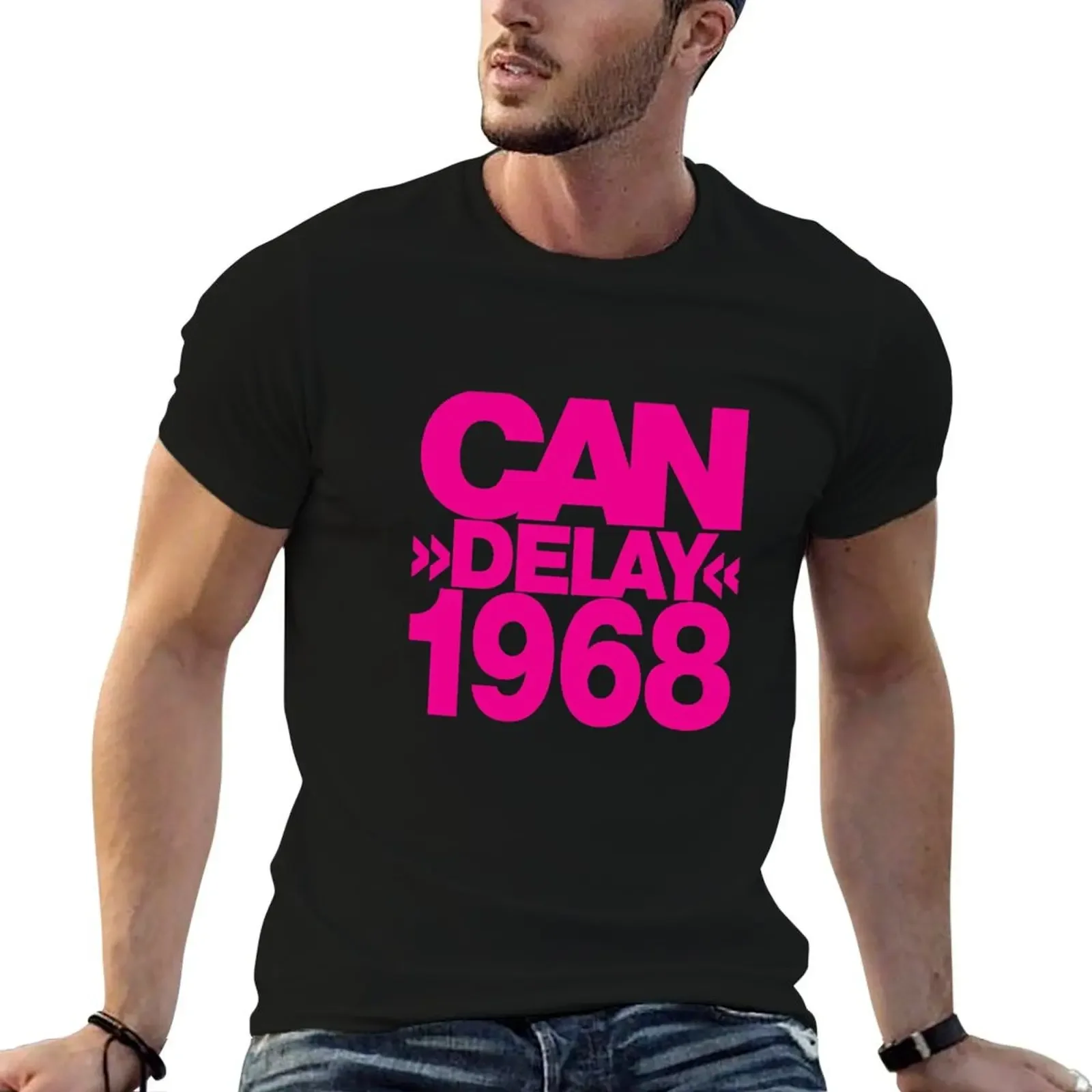 CAN Delay 1968 Print T-Shirt rapper graphic tees oversized graphic tee black t shirts for men