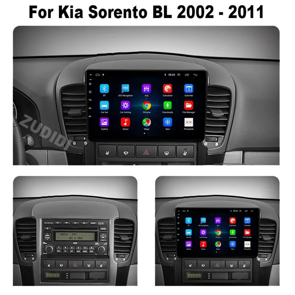 Voor Kia Sorento Bl 2002 2003 2004 2005 2006 2007 2008-2011 Android 2din Auto Radio Multimedia Video Speler Navigatie Gps