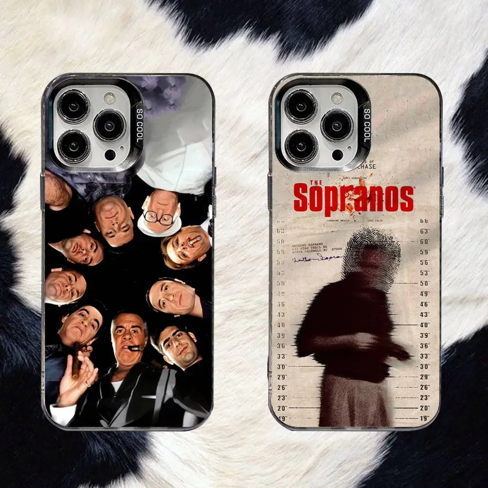 

The S-Sopranos Family Phone Case For iPhone 16,15,14,13,12,11,8,7,Pro,Max,Plus,Mini,XS,SE Anti Fall Black Matte Hard