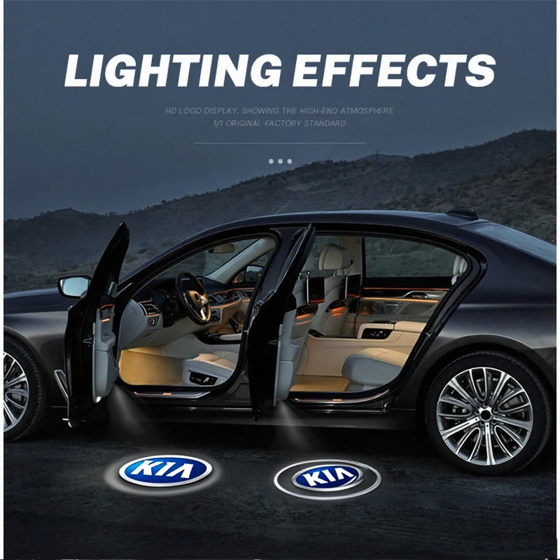 باب السيارة ترحيب ضوء HD كشاف ضوئي لاسلكي مصابيح اكسسوارات لكيا ريو 4 Ev3 ev6 نيرو ستونيك سبورتاج GT-Line Ceed Picanto #3