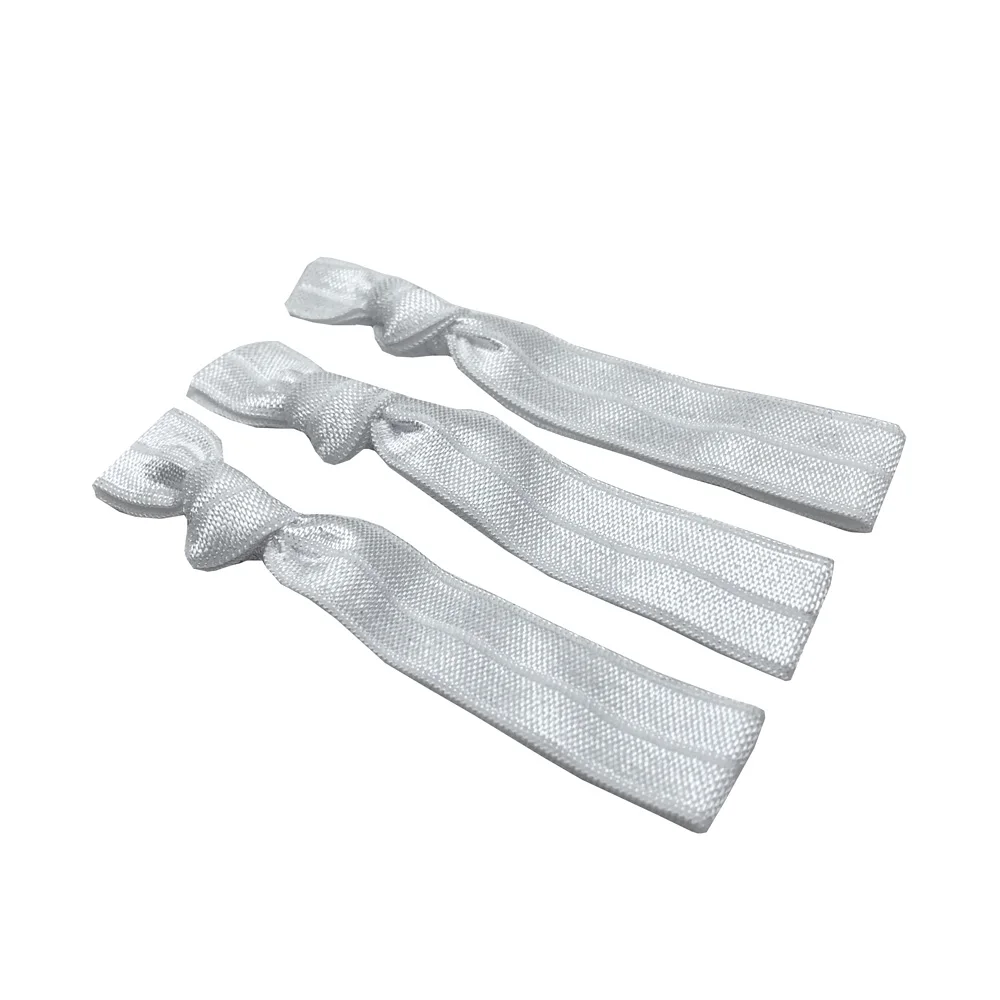 50 Stück/200 Stück einfarbiges glänzendes Haargummi-Armband, umklappbares elastisches geknotetes Haarband, Pferdeschwanz-Halter, Armband, Haar-Accessoires – Detail 4