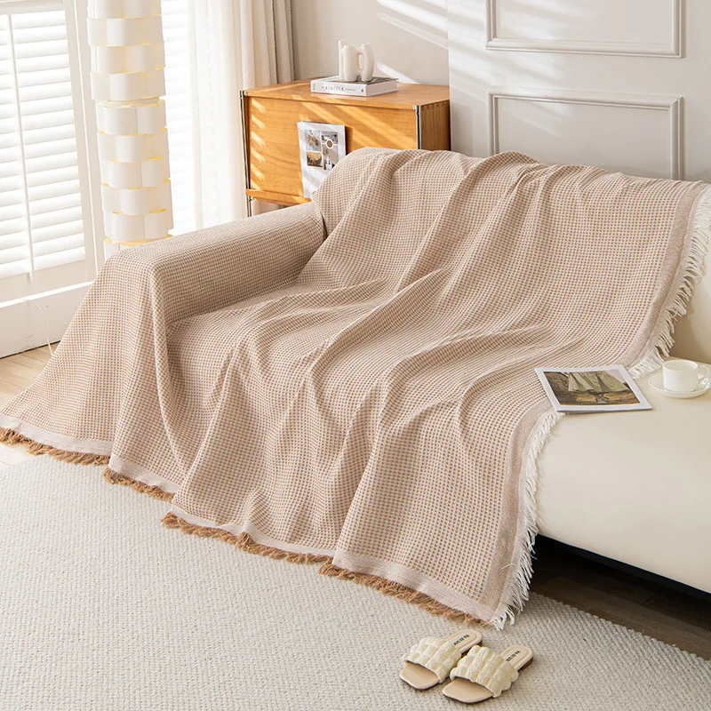 Sofa Covers  Living Thicken Stripe Jacquard Non Slip Blanket Office Nap Shawl Cushion Sofa  Covers