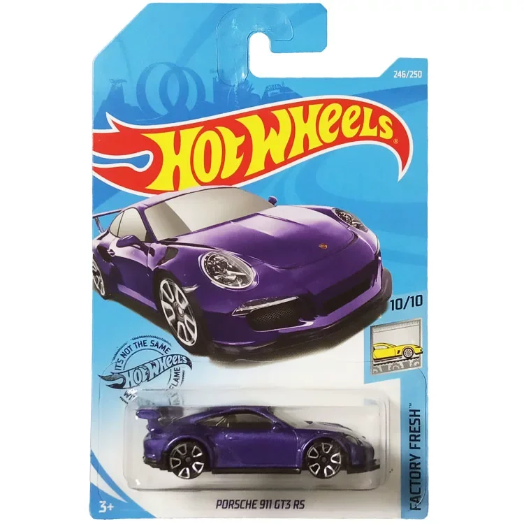 Hot Wheels Porsch E 911 Gt 3 Rs Purple Diecast Collectible Sports Car Collection Desktop Display Decoration Hobby Model Fans Toy view 6