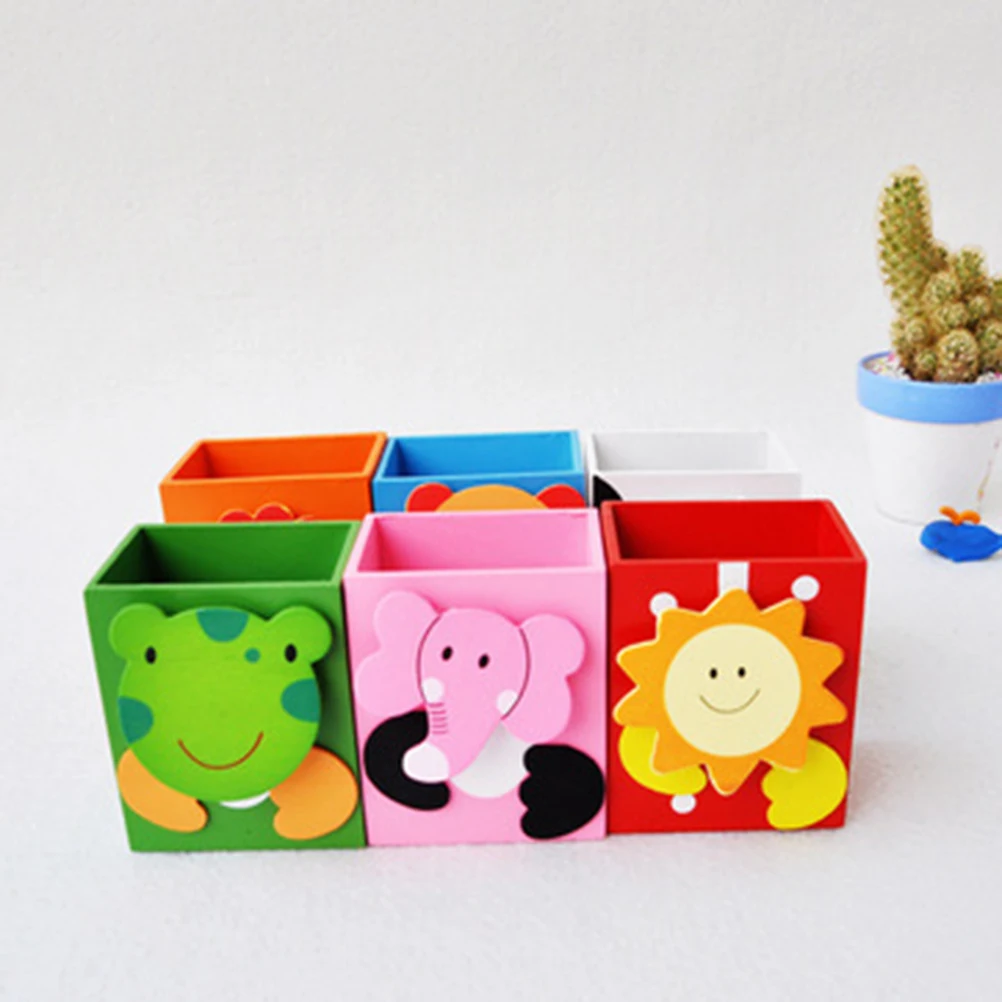 Cartoon Animal Pen Holder Cute Kawaii Desk Accessories Lightweight Portable Sturdy Structure Organize Desk Table Pencil