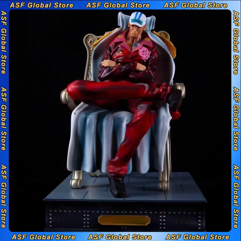 

29cm ONE PIECE Anime Figure Sakazuki Borsalino Kuzan Peripheral PVC Model Scene Statue Desktop Ornaments Birthday Gifts Toys