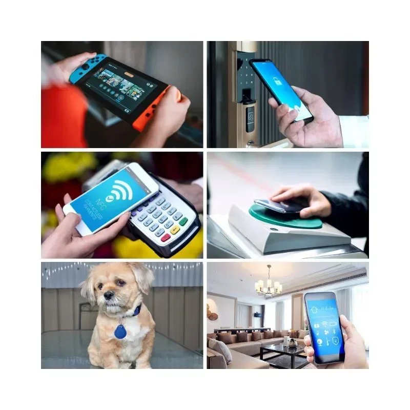 5-100 Pieces NFC 215 Tags Keychain 13.56Mhz ISO14443A RFID Smart Card Chip Key Fob Copy Clone for All NFC Enabled Phones