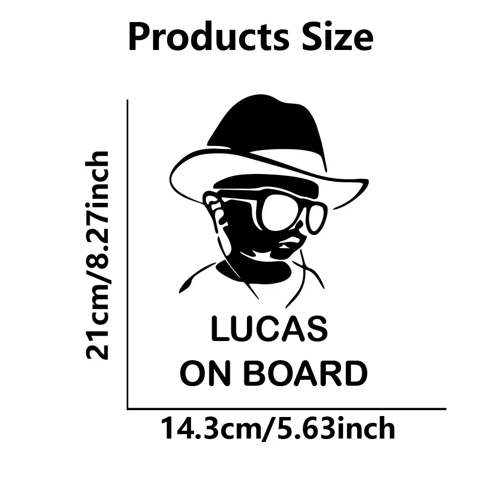 1 قطعة رجل وسيم ملون مع نظارات نص مخصص ملصقات السيارات ملصقات السيارات على ملصق السيارة خلفية الفينيل للماء