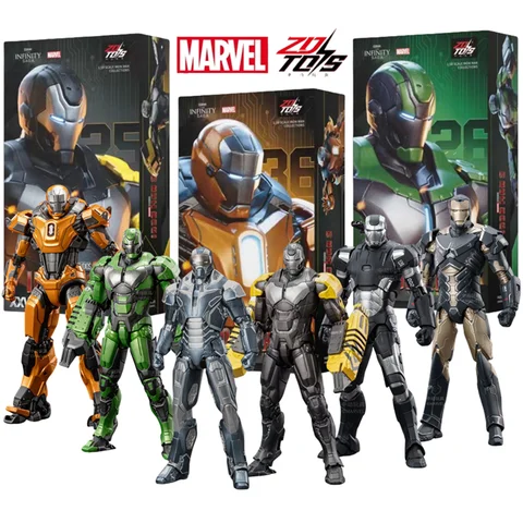 1:10 ZD Toys Iron Man MK25 Striker MK26 Gamma MK36 Peacemaker MK40 MK2 máquina de guerra MK15 figuras de acción furtivas colecciones regalo