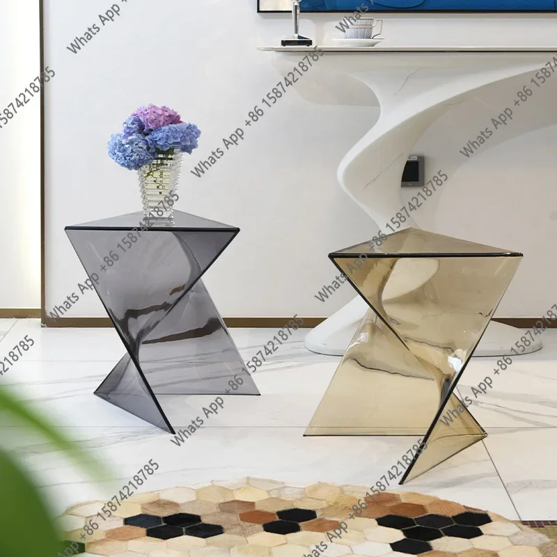 W Nordic Minimalist Creative Small Coffee Table Modern Simple Small Apartment Corner Table Designer Geometric Sofa