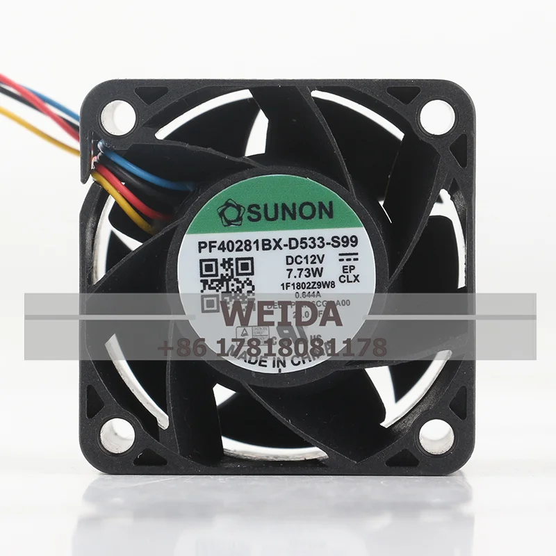 

Новый SUNON PF40281BX-D533-S99 4cm 4028 DC12V 7,73 W 4-проводный PWM охлаждающий вентилятор 40*40*28 мм