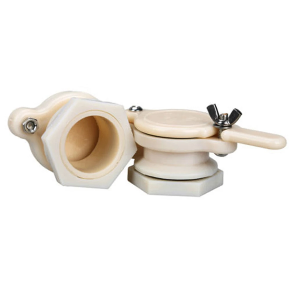 

2 Pcs Honey Outlet Taps Beekeeping Equipment Yellow Extractor Bucket Tool for Honey Gate Valves Stainless Steel Screw