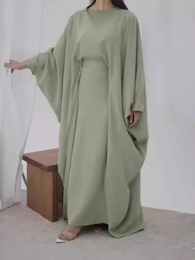Robe Abaya pour femmes musulmanes, manches chauve-souris, ceintures Jalabiya, Maroc, Dubaï, Eid, Kaftan éducatif, Islam, Robe longue arabe, 2025