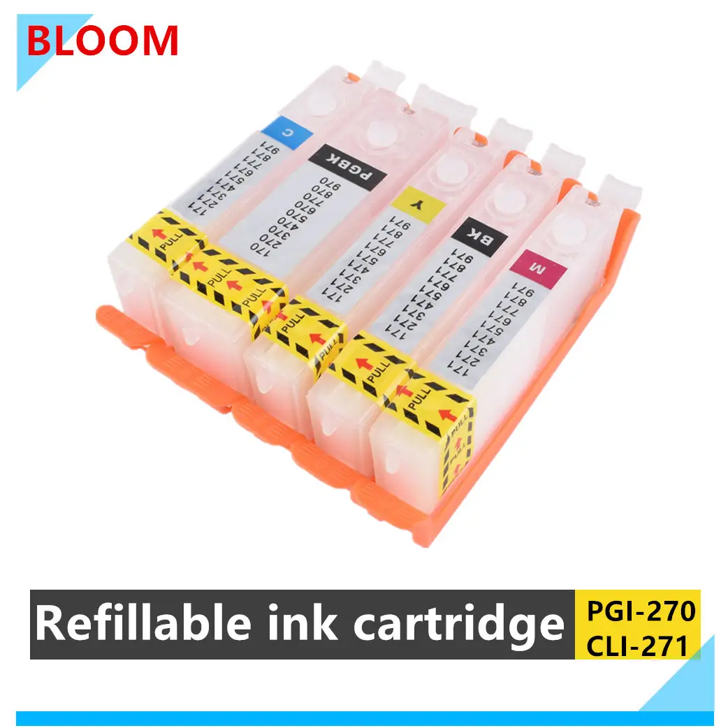 BLOOM  270 271 PGI-270  refillable ink cartridge ARC chip compatible For canon PIXMA MG5720/MG6820/TS5020/TS6020 printer