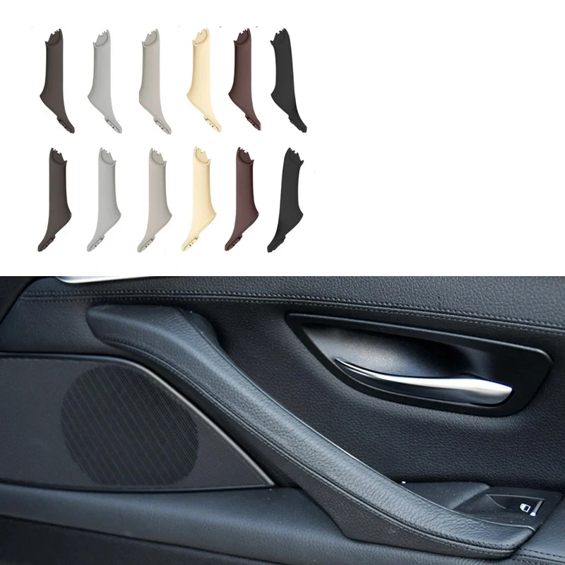 Para bmw série 5 f10 f11 interior do carro esquerda direita alças porta do passageiro painel interno puxar guarnição capa