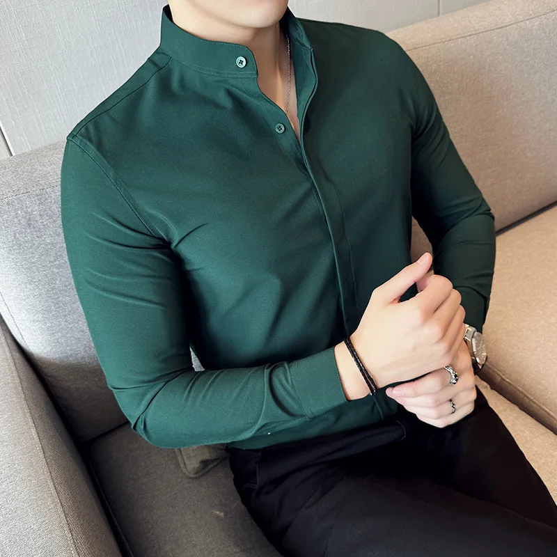 slim fit dress slacks Slim Fit White Long Sleeve 100% Cotton Dress Shirt – SAYKI
