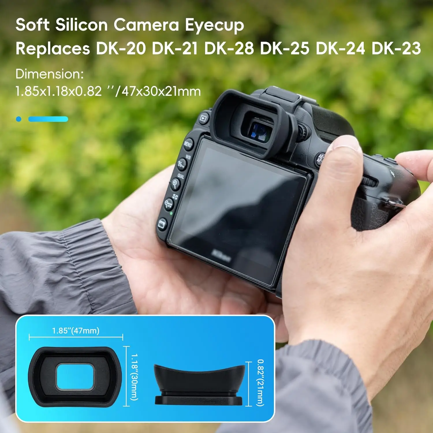 Camera Eyecup Eyepiece Viewfinder for Nikon D7500 D7200 D7100 D7000 D5200 D5100 D5000 D3500 D3400 Replaces DK-20/21/23/24/25/28