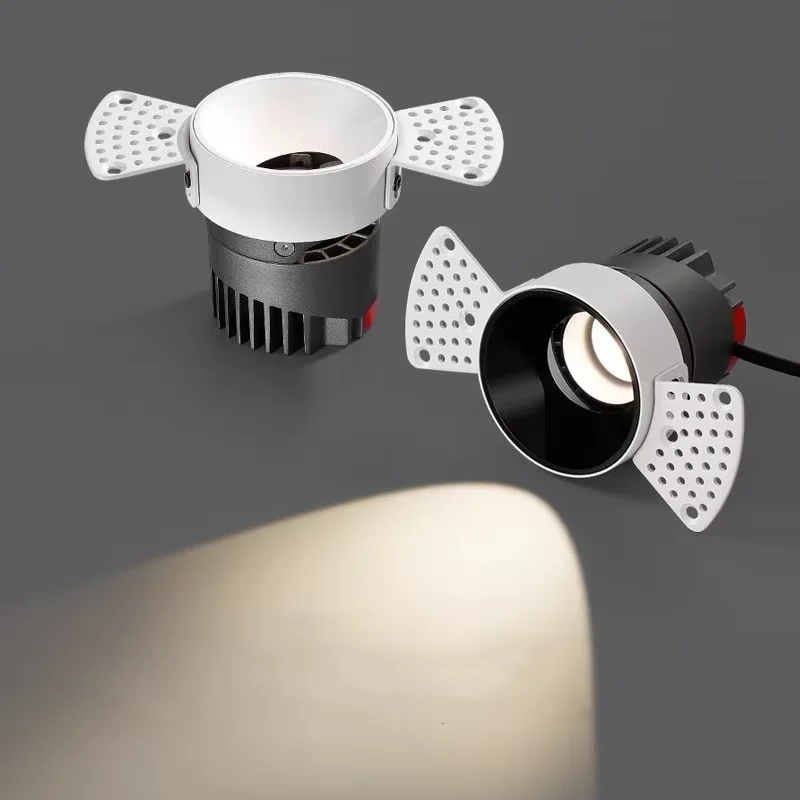 عكس الضوء الحافة أقل الأضواء جزءا لا يتجزأ من الذرة cob المضادة للوهج المنزلية حافة ضيقة LED ضوء السقف النازل 9W12W15W AC96-240V